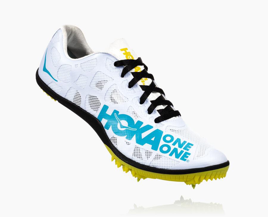 Hoka One One Spikes Panske Biele/Modre - Rocket X - 40631-EWXN